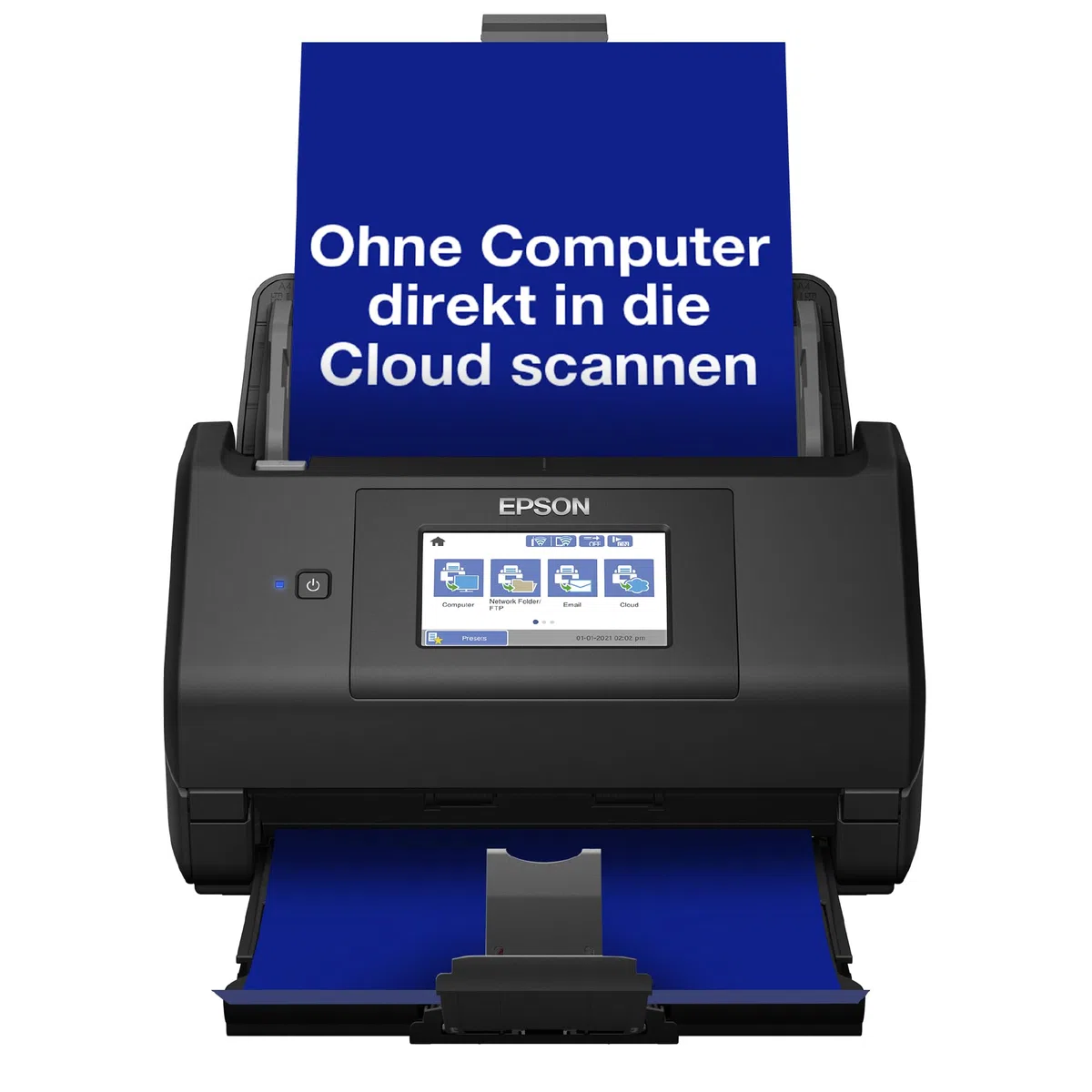 Epson Workforce ES-580W Scanner, Dokumentenscanner (scannt ohne PC, 35 Seiten BZW. 70 Bildern pro Minute, bis DIN A4, beidseitiger Scan in einem Durchgang, automatische Ausrichtung) One Size