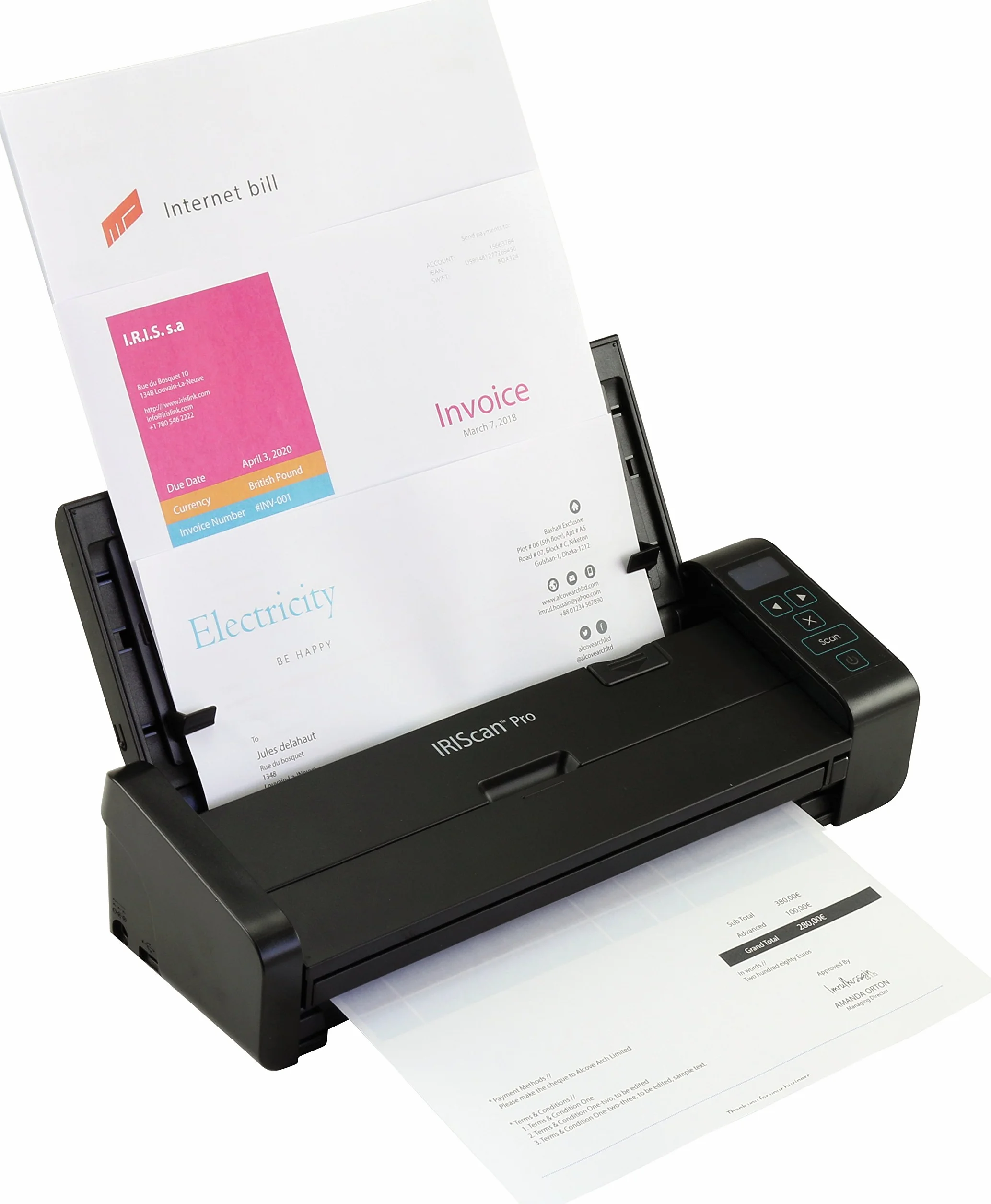 IRIScan Pro 5 dokumentenscanner : 20PPM Duplex | Scanner a4 | USB+AC | scan to USB | OCR 138 sprachen | scan to Word - PDF | WinMac