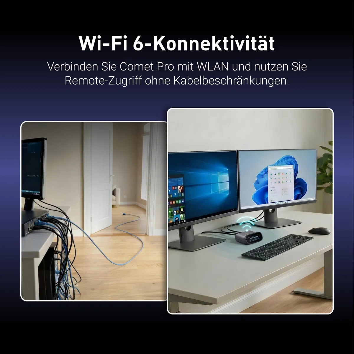 GL.iNet Comet Pro (GL-RM10) Remote KVM über Wi-Fi 6: 4K@30fps Passthrough, Touchscreen, 32GB eMMC, Tailscale Fernzugriff & ATX/SwitchBot-Steuerung für Notfallwiederherstellung, Ideal für Home Office
