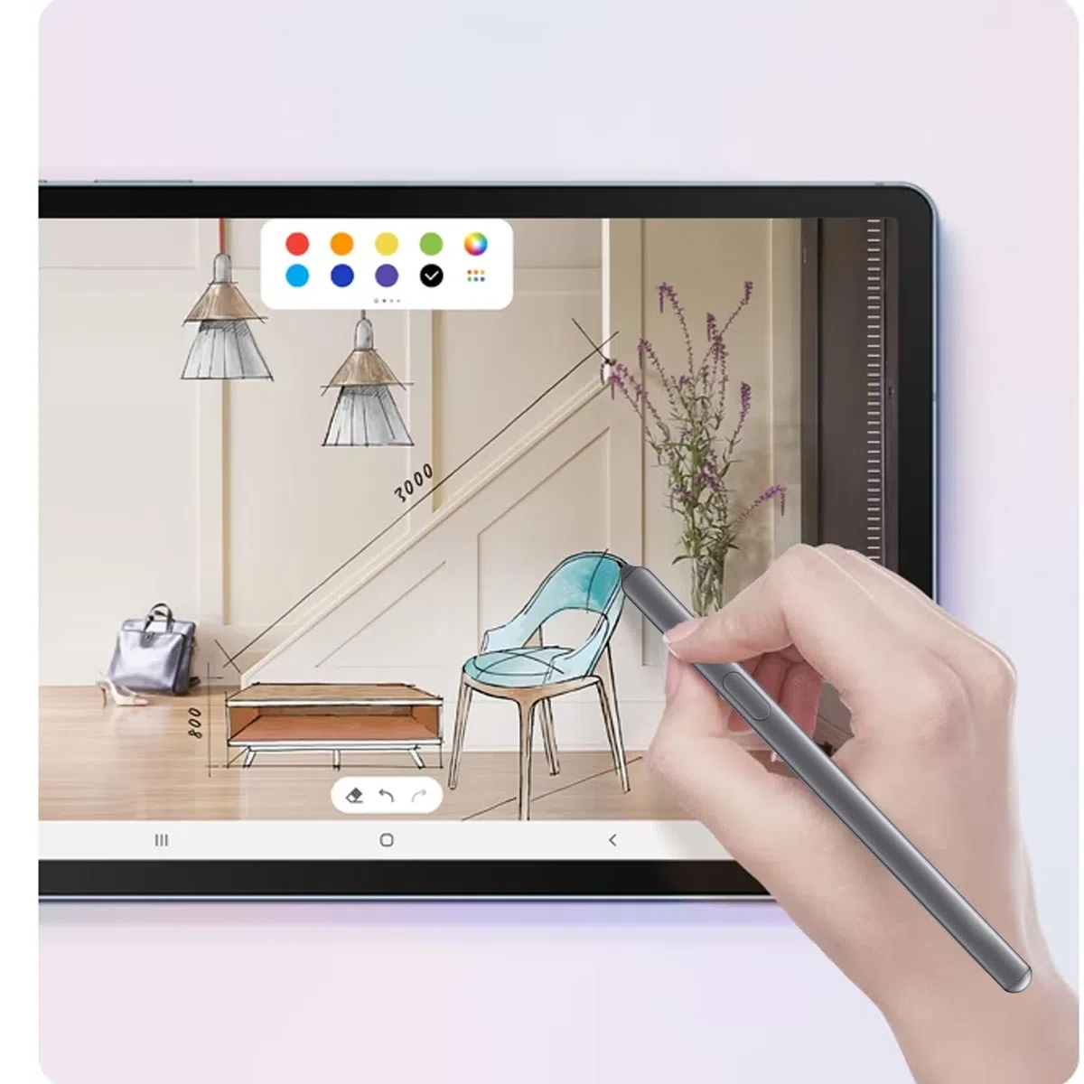 Galaxy Tab S6 Stylus Pen Ersatz (ohneBluetooth) für Samsung Galaxy Tab S6 SM-T860 Stylus Touch Pen (Mountain Gray) + Auswurfstift