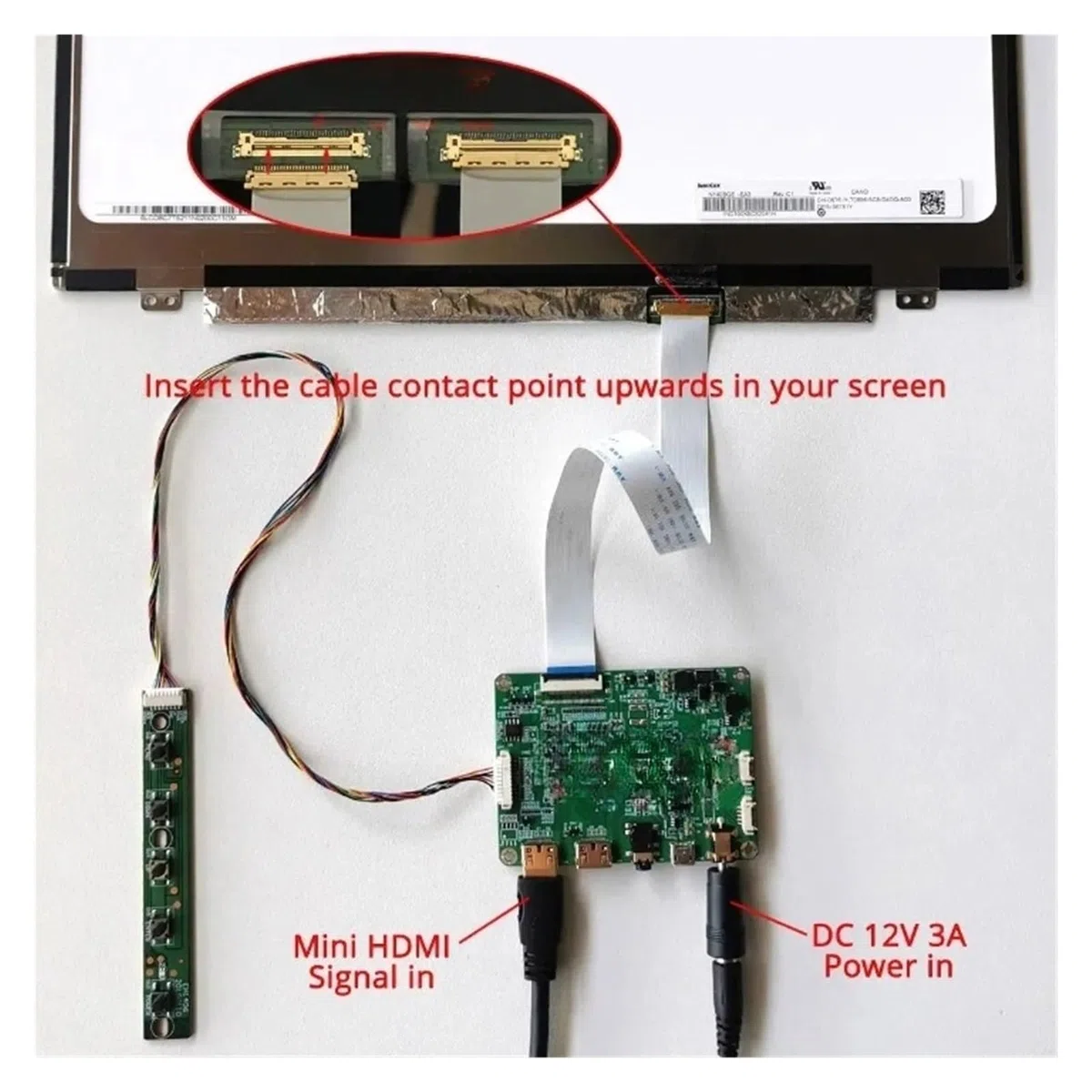 DIY Kit Treiber Controller Board for B140HAN04.0 B140HAN04.1/4,2 Kompatibel-HDMI 30Pin EDP Laptop Panel LED Monitor 1920x1080 14", Controller Board(for B140HAN04.2)
