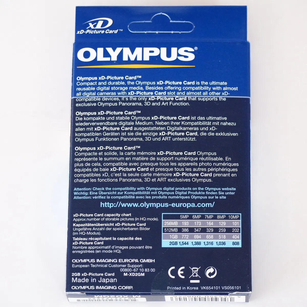 Olympus M-xD 2GB Picture Card, mit 3D-Brille