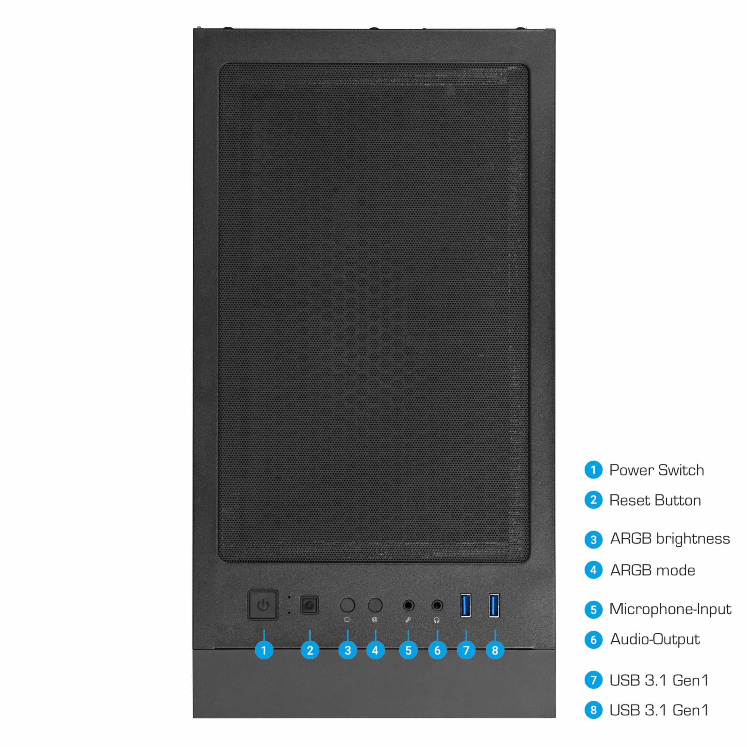 Ankermann Radiant Gaming V3 | AMD Ryzen 5 5500 | Nvidia GeForce RTX 5060 Ti 8GB | 16GB RAM | 1TB NVMe SSD | Windows 11 | WLAN | Libre Office