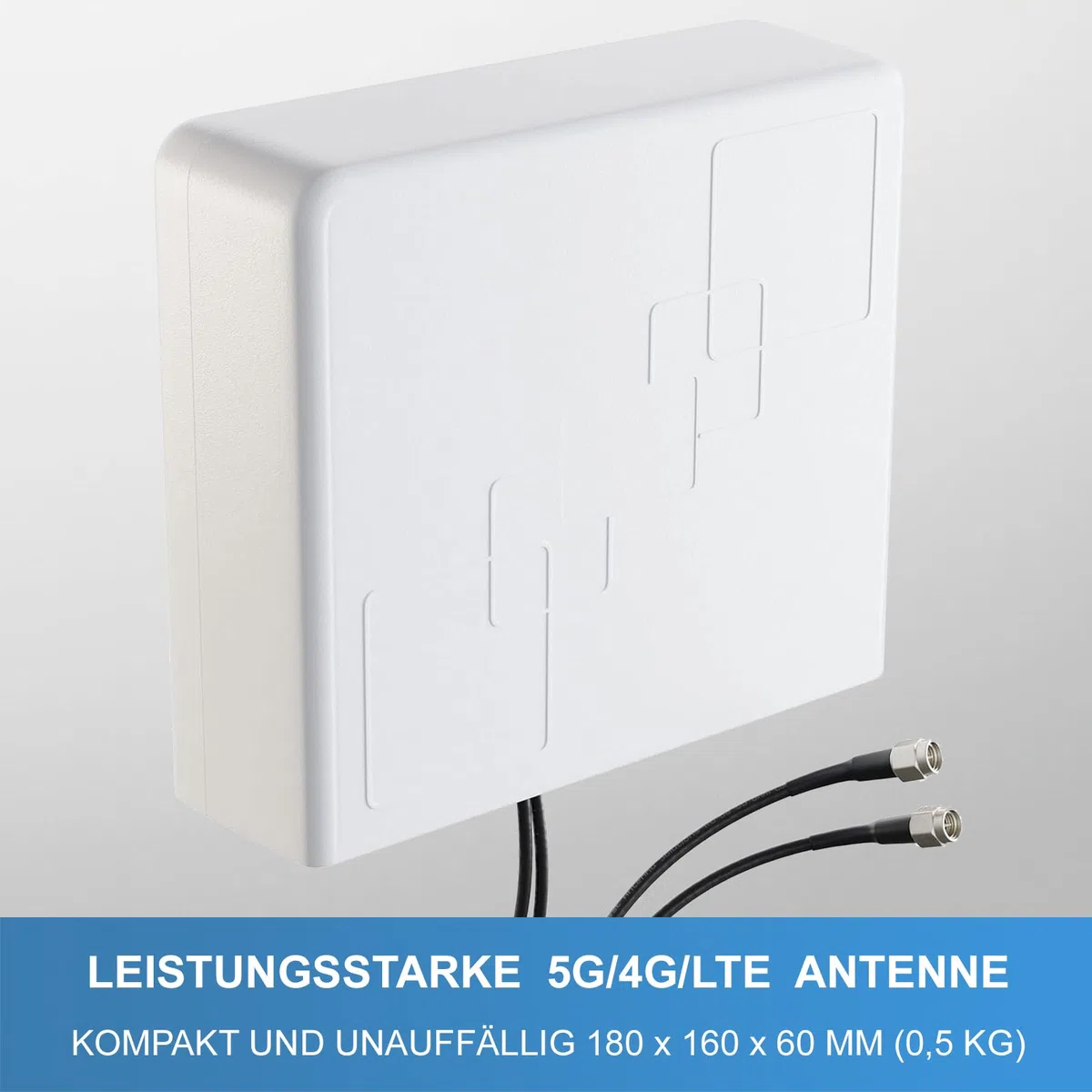 5G LTE Antenne Außenantenne Multiband Duo Antenne 5G / 4G / 3G MiMo 2X 9 dBi max. Verstärkung Wetterfest Outdoor für LTE Router mit SMA Anschluss für alle Netze 690-3800 MHz von netshop 25
