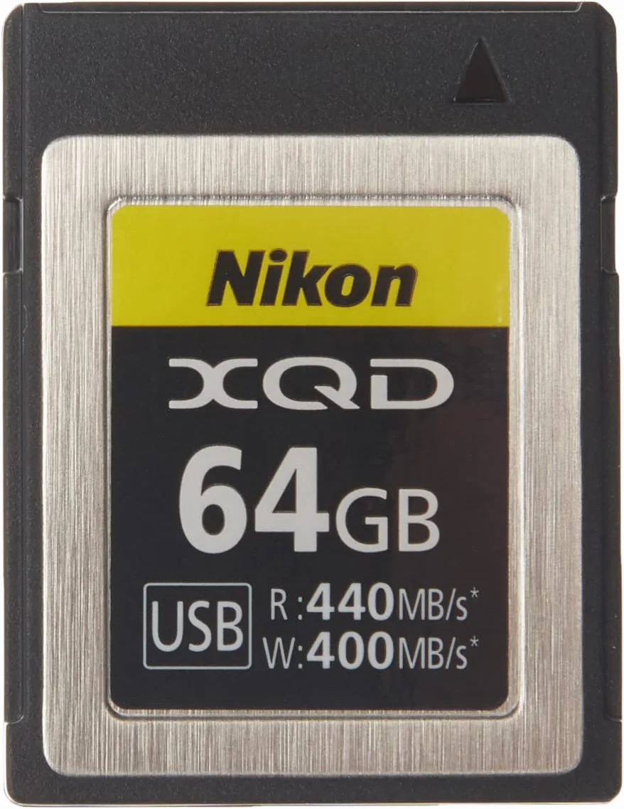 Nikon XQD Professional Speicherkarte 64 GB (bis zu 440 MB/s Lesen und bis zu 400 MB/s Schreiben), Hybrid Z 6II, Z 6, Z 7II, Z7, Reflex D6, D5, D850, D500