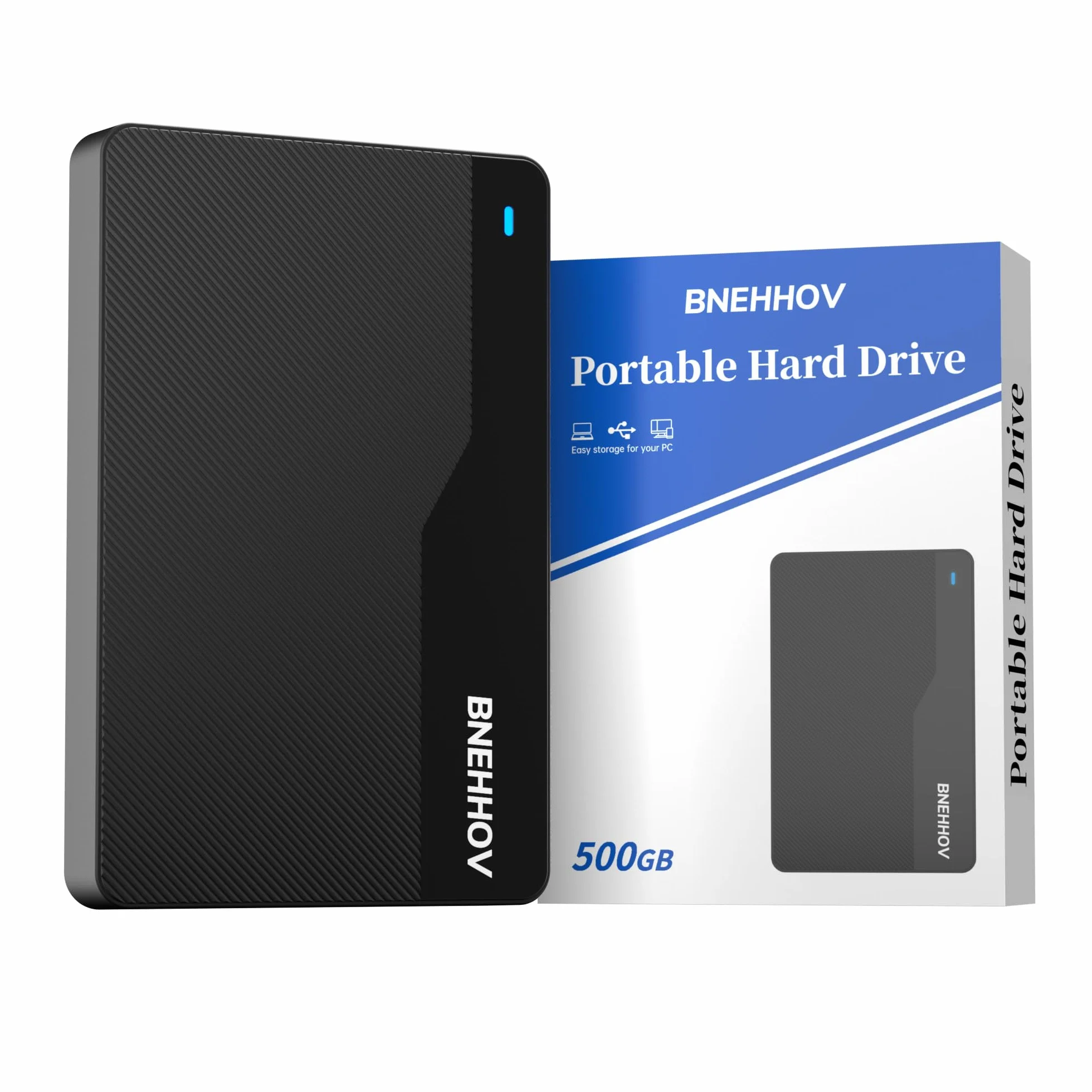 Externe Festplatte, 500GB Tragbare 2.5 Zoll USB 3.0 Backups HDD, Ultradünn Plug-and-Play SATA Festplattenspeicher für Windows, Mac, PC, Laptop, PS4, Xbox, Wii U, Chromebook