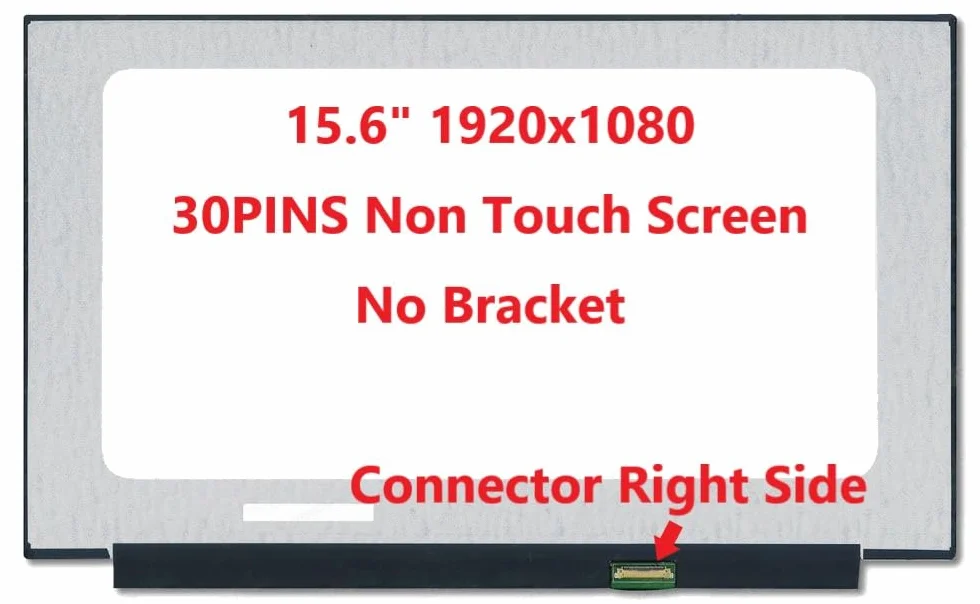 New 15.6" FHD 1920x1080 30pin no Bracket Screen fits B156HTN06.1 HW:3A P/N 5D10R41285