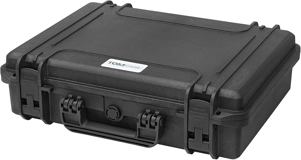 TOMcase Laptop Koffer 14-18 Zoll IP67 - Wasserdichter Hartschalenkoffer für Notebook, MacBook & Zubehör – Stoßfester Outdoor Transportkoffer mit Schaumstoffeinlage - Staubdicht - Made in Germany