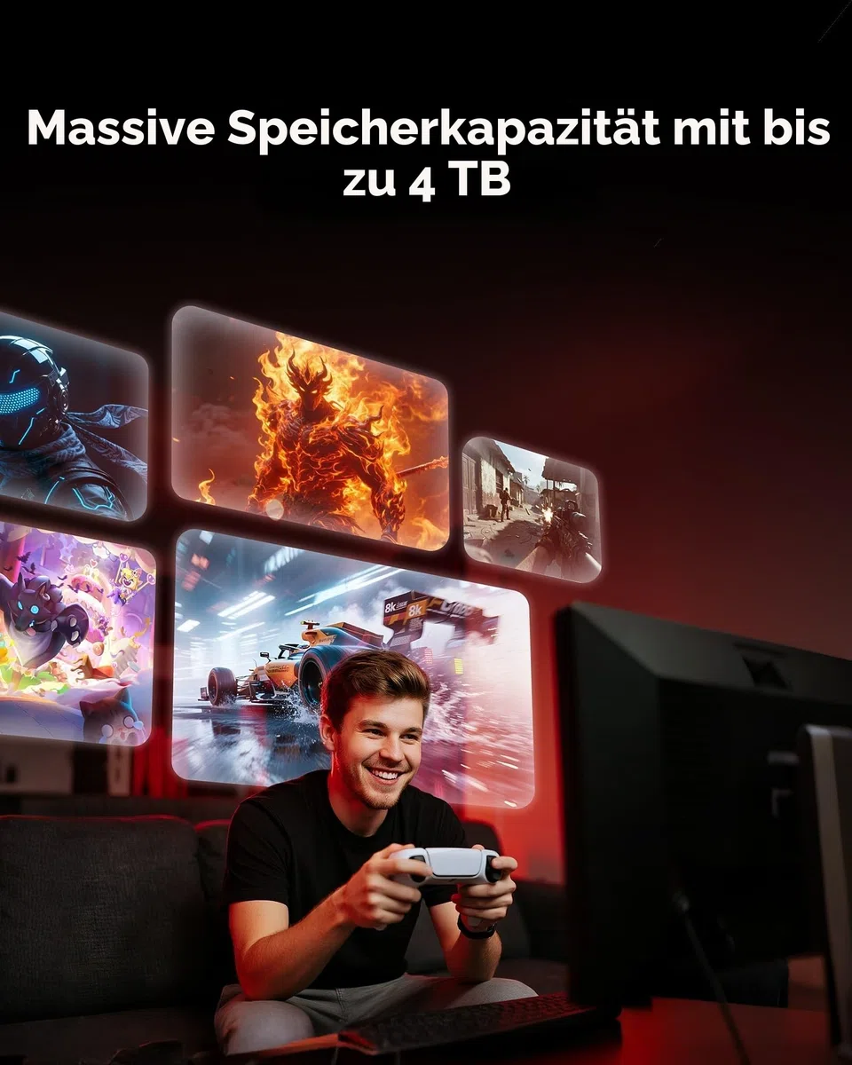 Lexar EQ790 2TB Interne SSD mit Kühlkörper, M.2 2280 PCIe Gen4x4 NVMe SSD, 7000 MB/s Lesen, für Intensive Workloads, PS5 & PC Gaming, Leistungsstarkes internes Solid State Laufwerk