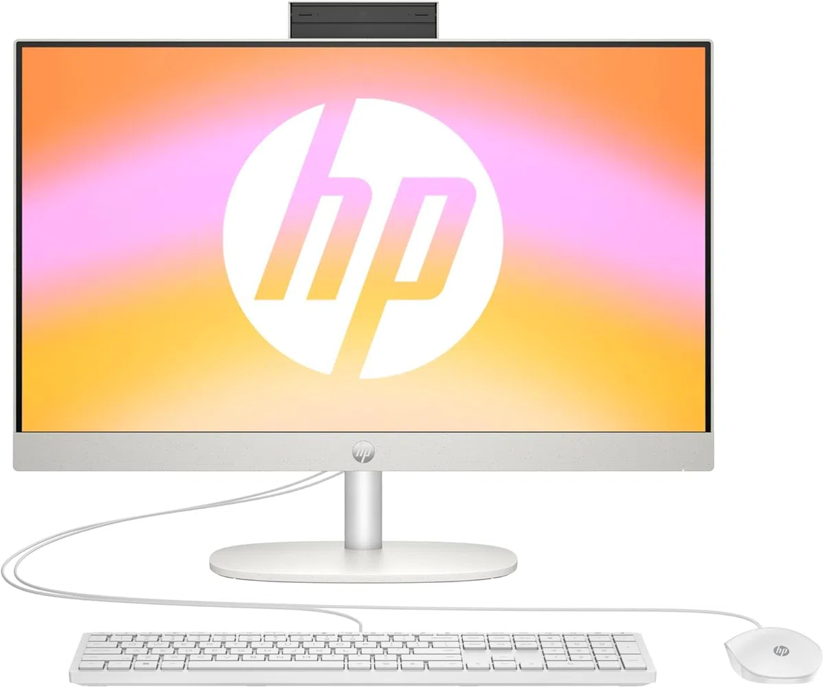 HP All-in-One PC | 23,8" FHD-Display | Intel Core i5-1335U | 16 GB DDR4 RAM | 512 GB SSD | Intel Iris Xe-Grafikkarte | Windows 11 Home | Weiß
